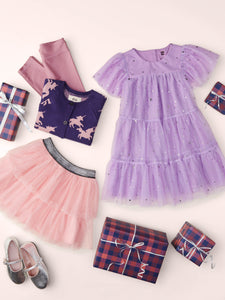 Layered Dot Tulle Skirt - Cherry Blossom