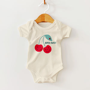 Cherries Are Super Sweet Baby Onesie Bodysuit