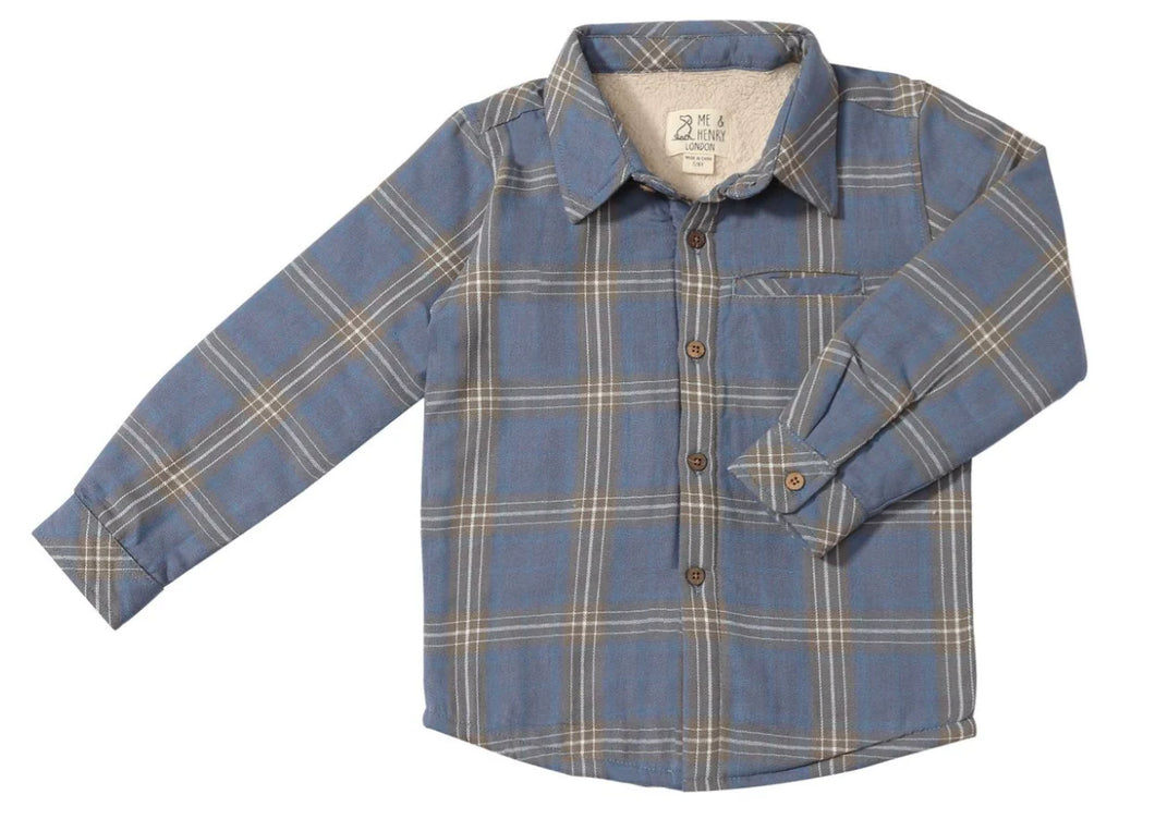 Adventurer Sherpa Lined Shirt - Grey/China Plaid