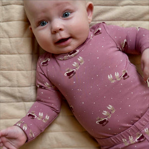 Christmas Bodysuit - Nostalgia Rose/Cabernet