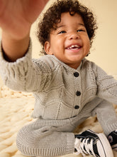 Load image into Gallery viewer, Creature Comfort Baby Cardigan - Med Heather Grey
