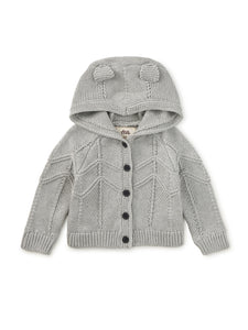 Creature Comfort Baby Cardigan - Med Heather Grey