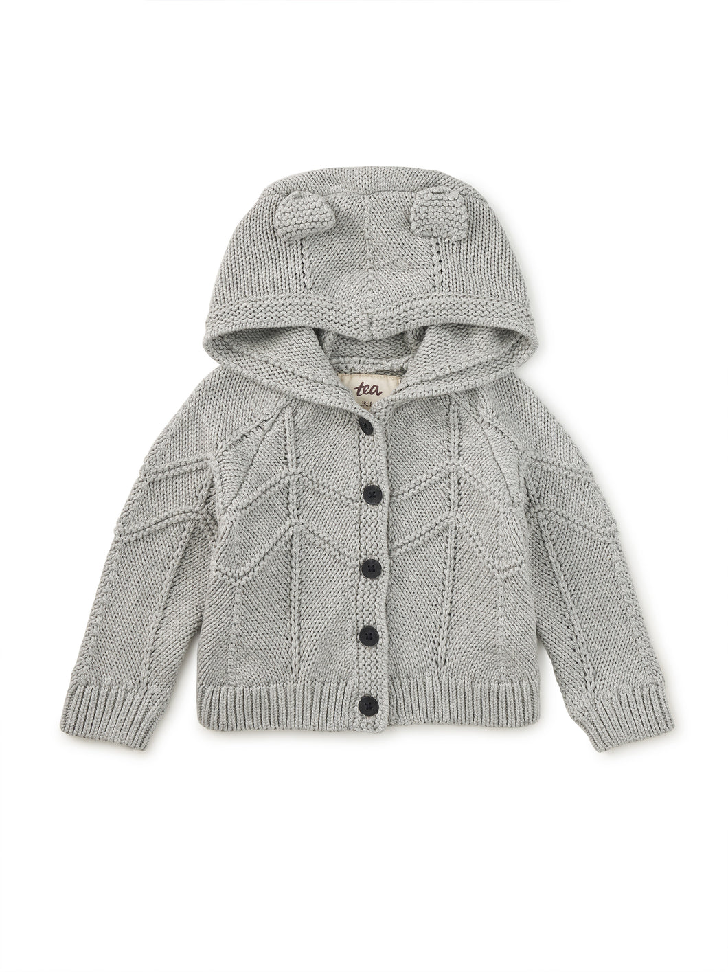 Creature Comfort Baby Cardigan - Med Heather Grey