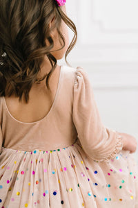 Diana Dress In Confetti Cream