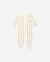 Load image into Gallery viewer, Organic Long John Pajamas in Gingerbread, front view laid flat
