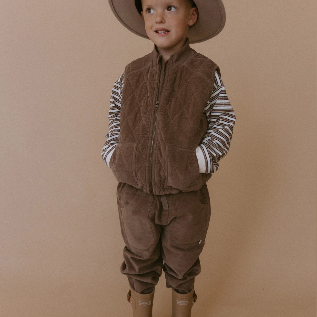 Organic Corduroy Pant - Dark Brown