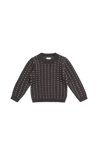 Dorian Jumper - Knitted Diamonds Coffee