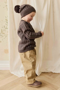Dorian Jumper - Knitted Diamonds Coffee