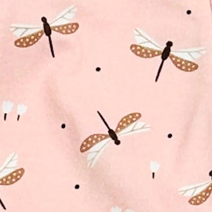 Dragonfly Hooded Baby Bath Robe Rose Pink 0-9M