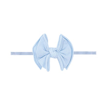 Load image into Gallery viewer, Skinny Soft Nylon Bow Headband - Dusty Blue
