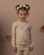Load image into Gallery viewer, Organic Long Sleeve PJ Set in Holly Fleur on a girl, front view
