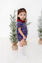 Load image into Gallery viewer, Quinn Collared Bubble in Holiday Plaid | Poplin Cotton
