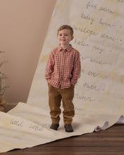 Load image into Gallery viewer, Oliver Pant in Toffee on a boy, full length view
