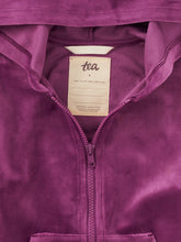 Load image into Gallery viewer, Cat Ears Velour Hoodie - Cosmic Berry
