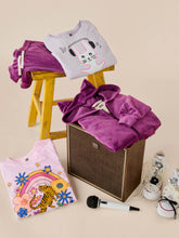 Load image into Gallery viewer, Cat Ears Velour Hoodie - Cosmic Berry
