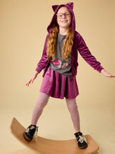 Load image into Gallery viewer, Cat Ears Velour Hoodie - Cosmic Berry
