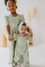 Load image into Gallery viewer, Puff Leggy Romper In Sunlit Sage
