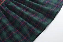 Load image into Gallery viewer, Blue, Green, Red Plaid Smocked Collared Dress
