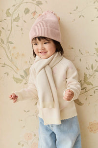 Cassie Jacquard Cardigan - Egret