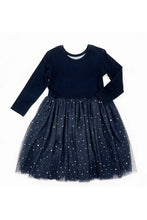 Load image into Gallery viewer, Kids Party Dress - Girls Navy Tulle Holiday Dress - Esme
