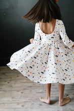 Load image into Gallery viewer, Emile Twirl Dress in Spooky Scenes
