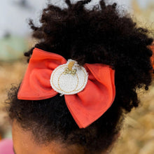 Load image into Gallery viewer, Pumpkin Tulle Bow Clip
