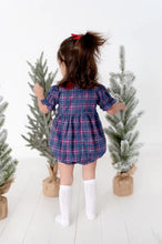 Load image into Gallery viewer, Quinn Collared Bubble in Holiday Plaid | Poplin Cotton
