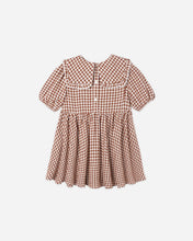 Load image into Gallery viewer, Camille Dress Brick Check
