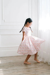 Harlow Dress In Watercolor Bloom - Pocket Twirl Dress