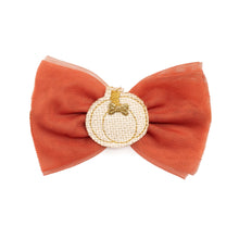 Load image into Gallery viewer, Pumpkin Tulle Bow Clip
