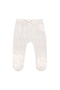 Organic Cotton Footed Pant - Posy Garden Pink