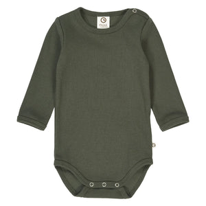 Cozy Me Rib Bodysuit - Deep Green
