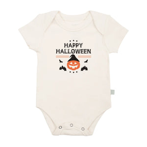 Graphic Organic Bodysuit - Halloween Pumpkin