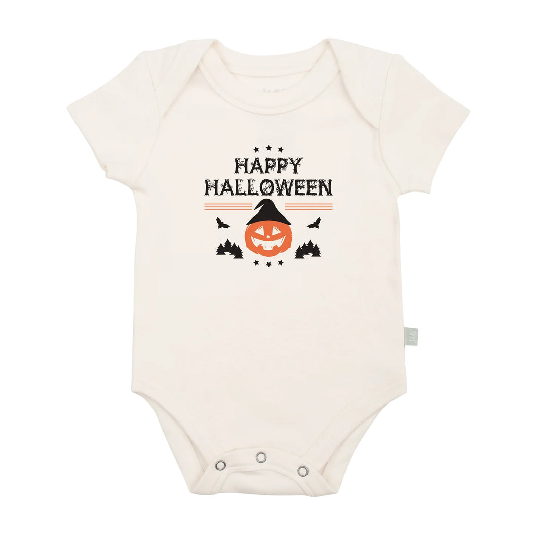 Graphic Organic Bodysuit - Halloween Pumpkin