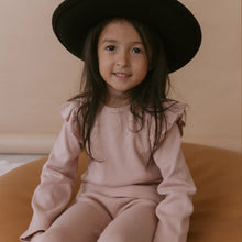 Load image into Gallery viewer, Organic Long Sleeve Top Set Of 2 - Hearts + Dusty Rose
