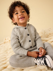 Cozy Baby Pants - Med Heather Grey