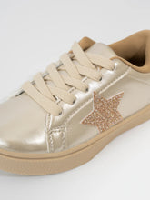 Load image into Gallery viewer, Holographic Sparkle Star Sneaker - Gold
