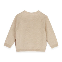 Load image into Gallery viewer, Horse Jacquard Sweater Knit Baby Cardigan (Organic Cotton) - Oatmeal Heather
