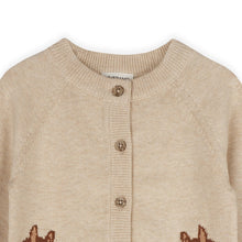 Load image into Gallery viewer, Horse Jacquard Sweater Knit Baby Cardigan (Organic Cotton) - Oatmeal Heather
