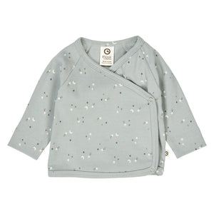 Stars Rib Cardigan With Cross Closure - Jasmin Blue