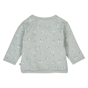 Stars Rib Cardigan With Cross Closure - Jasmin Blue
