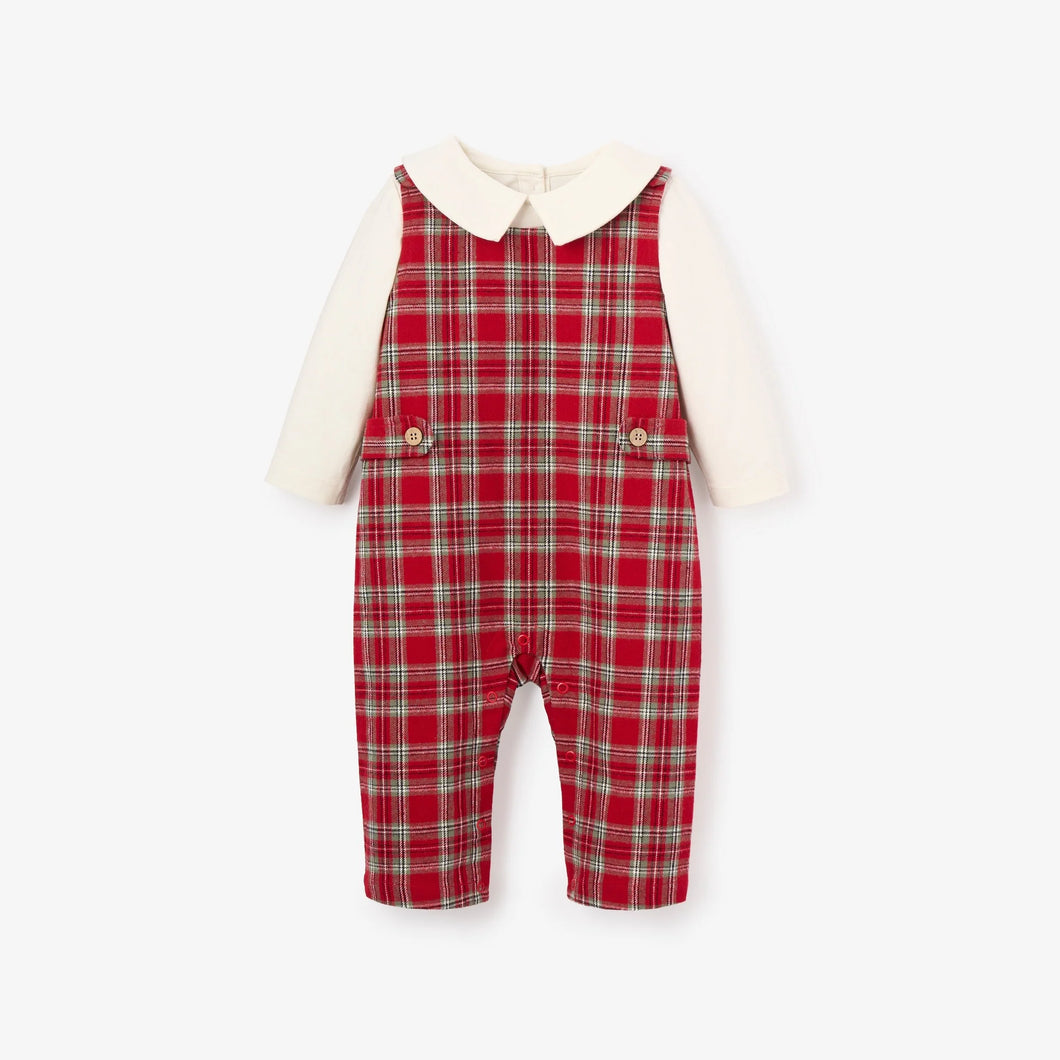 Christmas White, Red & Green Plaid Jon Jon