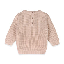 Load image into Gallery viewer, Little Dude Embroidered Sweater Knit Baby Pullover Oatmeal Heather

