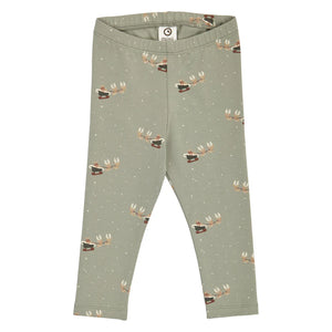 Christmas Printed Leggings - Shadow/Deep Green