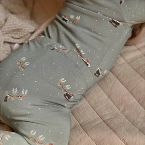 Christmas Printed Leggings - Shadow/Deep Green