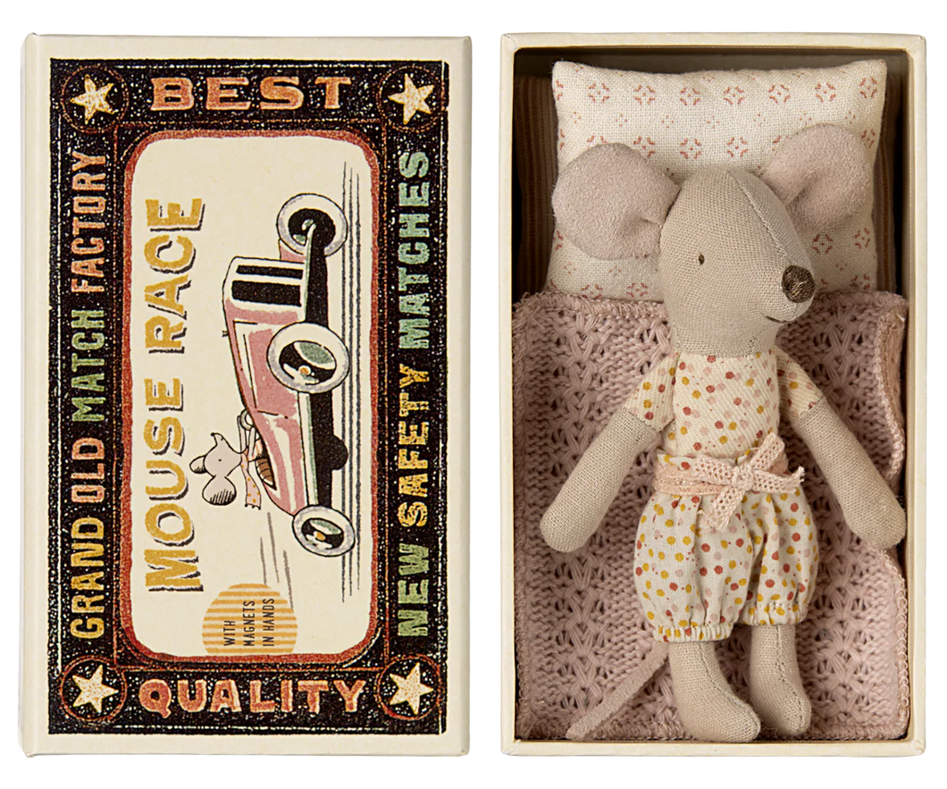 Little Sister Mouse in Matchbox