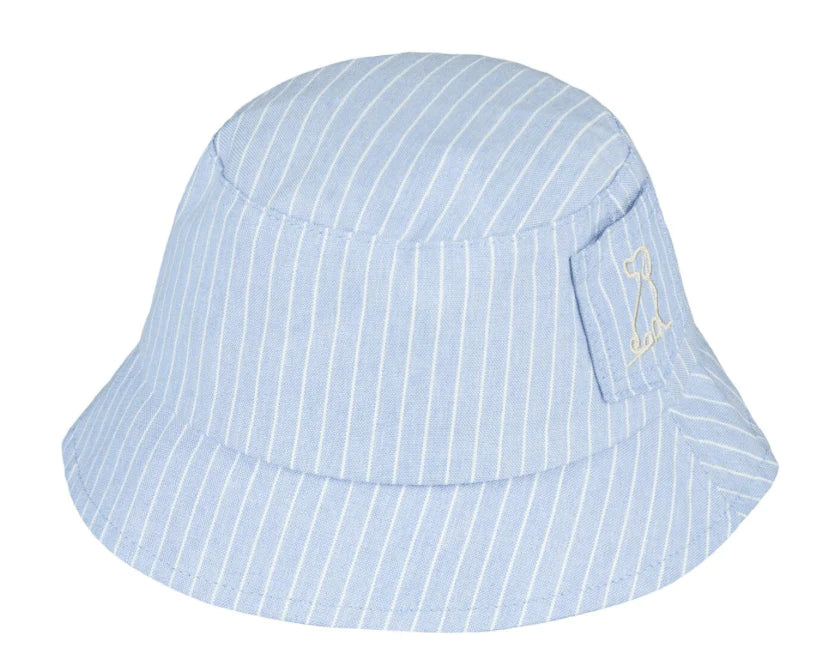 Fisherman Hat - Navy Seersucker Woven Hat