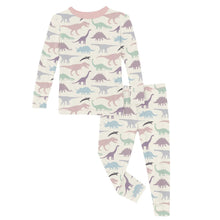 Load image into Gallery viewer, Print Long Sleeve Pajama Set - Lavender Dino Mumeum
