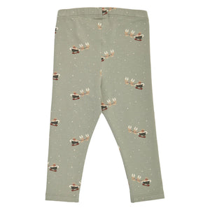 Christmas Printed Leggings - Shadow/Deep Green