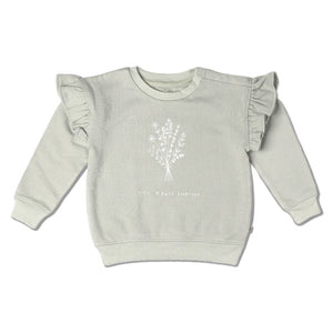 Organic Fleece Ruffle Sleeve Sweatshirt - Magic